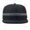 Customize Flat Brim Bulk Plain Black Plain Snapback Hat