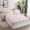 Wholesale popular comforter floral print flat queen king size fitted bed sheets