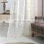Wholesale decoration beautiful colored thread embroidery cotton voile window screen white sheer curtain fabric for livingroom