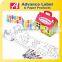 DIY Kids toy Animal Growth Chart Sticker Colouring Kit Drawing set
