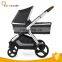 luxury 3 in 1 polyester fabric reversible seat baby strollers with EN