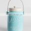 small round custom mini  kitchen storage bottles stash sealed container ceramic mason jar with lids cover