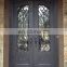 48 inches main entrance double exterior wrought iron front doors
