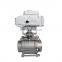 2 Ways threaded Motorized Electric Ball Valve Stainless steel 304 Modulating Flange Type Ball Valve Type 4-20mA