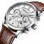 CRRJU 2212 Customized man quartz watch 3d case design chrono day waterproof fashion leather wristwatches men automatic