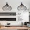 HUAYI Simple Design Iron Kitchen Dining Room Nordic Ceiling Hanging Modern Chandelier Pendant Light