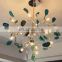 Arte Agate LED Pendant Light Shopcase Home Colorful Leaves Hanging LED Chandelier Light