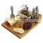 100% Biodegradable Eco Friendly Natural Magnet Bamboo Cheese Board Cover Magnetic Knife Holder With Cutlery Set