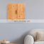 Nordic Modern Minimalist Cheapest Eco Friendly Home Bedroom Decoration Square Shaped Bamboo Tide Wall Clock For Kitchen Sale