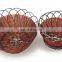 High quality food grade washable PP plastic food bread woven basket fruit basket