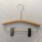 Korean beech customized cloth hangers wood coat pants rack luxury clothes hanger with anti-slip clip