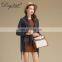 Latest Design Ladies Poncho with Tassel Solid Color Long Sleeves Cashmere Knitted Sweater for Autumn Short Length with Logo Back