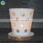Decoration China Popular items White Glass Candle Holders