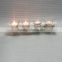 Tea Light Candle Log for 4 Candles, Clear Glass Tube Tea Light Candle Holders