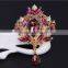 Elegant Handmade Crystal Silver Plated Artificial Brooch Flower Diy Brooch Bouquet