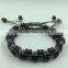 2015 latest fashion top leave 316 stainless steel beads braid bracelet