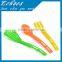 Plastic handle spoon & fork