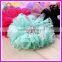 2.5" Lace flower with rhinestone button