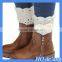 HOGIFT Knitting flowers boot cuffs,Handmade lace Boot Toppers