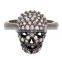 Skull Sterling Silver Pave Diamond Ring,Skull Ring,Jewelry Manufacturer Supplier Wholesale