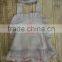 Wholesale gingham White Flutter Strap fabric Children dress&girls dress clothing