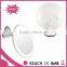 Round 5X magnification lighted makeup mirror with suction cup