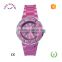 Classic silicone women case and band watches for ladies