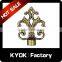 KYOK Fan shape classic crystal glass curtain finials,factory wholesale thickness 0.5mm curtain accessory metal curtain finials