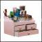 New large with mirror cosmetics storage boes of fine dressing table leather jewelry boes of cosmetics wholesale
