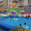 Inflatable Slide With Transparent Inflatable Swimming Pool
