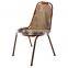 INDUSTRIAL LEATHER METAL FRAME CHAIR , HURRY LEATHER DINING CHAIR