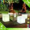 Outdoor Plastic led light cube furniture