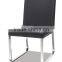 Z683 cushion stacking cheap modern dining chairs with chrome legs