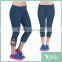 Slimming style scrunchy waist crossing straps on the bottom of each leg 4 way stretching bodybuilding fitness yogo leggings