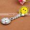 Cute Smile Face Clip On Fob Brooch Nurse Pendant Pocket Quartz Watch For nurse gift