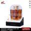 custom two clear wine glass bottle wooden packing box