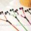 Hot Metal Zipper Earphone Fashion Headphones with 3.5mm Connector Microphone