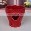 Heart pattern ceramic table planter garden planter flower pot for webbing and valentine's day decoration