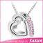 Easam fashionable eternal love double heart crytsal gold jewelry                        
                                                Quality Choice