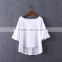 cheap china wholesale clothing cap sleeve asymmetrical t shirt pure color off shoulder shirt for women