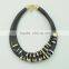 Multi layer Layered Fashion Choker Black Leather Women Statement Necklace