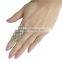 Lovely Women Rhinestone Full Finger Armor Joint Knuckle Hollow Out Ring