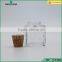 empty square glass food storage jar with cork
