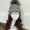 UK style cheap good quality fashion raccoon fur pompom100% wool felt stewards hats