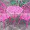 Outdoor Patio Furniture Tulip Design Cast Aluminum Table and Chair Bistro Chair