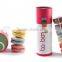 New luxury cardboard printed macaron box wholesale, paper colorful macaron food packaging, round macaron box