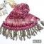 A27-H Lady Fashion chunky striped crochet shawl/ blanket woven lady scarf                        
                                                Quality Choice
