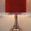 2016 top selling unique design tall glass table lamp gradually varied purple color white barrel fabric lamp shade