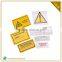 Top Quality Warning Triangle Labels With Heat Resistant Label