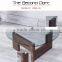 Tempered Glass Top Walnut Paper Leg Coffee Table/Tea Coffee Table Furniture